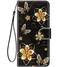 URFEDA Compatibile con Huawei Enjoy 7S Custodia Pelle Cover Retro Flip Case Colorato Cover Portafoglio Magnetica Libro Cuore Custodia Libretto Antiurto Cover Supporto Stand Wallet Case Farfalla