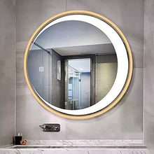 BATH Specchio Rotondo a LED Illuminato, Specchio da Bagno a Forma di Mezzaluna Impermeabile a Parete