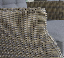 MO Living Set di mobili da giardino, 4 pezzi, di alta qualità, Con struttura in alluminio e Rattan, colore: grigio
