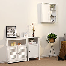 VASAGLE Mobile da Bagno da Parete, Mobile da Muro, Organizzatore Appeso, Armadietto Porta Medicinali, con un'Anta, 5 Scomparti, Ripiano Regolabile in Altezza, 60 x 18 x 71 cm, Bianco BBC20WT