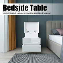 HYM Comodino A LED Coloful LED Bedsideside-Table Grande capacità Armadio con 2 Cassetti per Camera da Letto