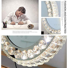 GUOJINE Specchi da Toeletta da Appoggio con Luci A LED, Touch Control Specchio for Trucco Grande con Dimmer, Specchio Cosmetico con Cornice in Acciaio Inossidabile