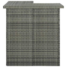vidaXL Set Bar da Giardino 4pz con Cuscini in Polyrattan Grigio