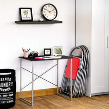 Harbour Housewares Sedia Pieghevole da Ufficio Imbottita - Rosso
