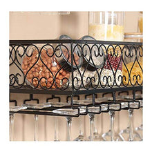 MFLASMF Wrought Iron on-Wall Wine Glass Rack, Wall-Mounted Wine Rack, Bar Restaurant Wine Glass Rack, Upside Down stemware Rack (Color : Brown, Size : 60 * 25cm)