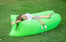 ZHNA-Divano Summer Lazy Couch Divano Gonfiabile Light Comodo Cuscino Beach Park Lettino Portatile Oxford Materiale in Tessuto 63 × 180cm (Color : Orange)