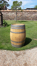 Botte in legno massiccio da 225 litri, botte di vino, barrique, barrice, tavolo da giardino, molto decorativo