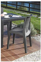 Tomaino Set 4 sedie e 1 Tavolo in plastica Simil Rattan