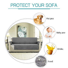 H.VERSAILTEX Copridivano Poltrona Impermeabile Divano Protector Mobili Coperture su Due Lati per Cani/Gatti Letto con Divano Slipcovers 218 x 198cm, Grigio