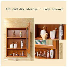 haozai Specchiera Arredo Bagno Marrone 60cmx12.5cmx70cm,Armadietto con Specchio in Vetro Temperato, Mobile Bagno Sospeso con Mensola E Ripiani Regolabili, Mobiletto da Parete 23