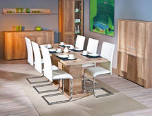 Links - Dublino E2 - Sedia. Dim: 43x42x100 h cm. Col: Bianco, Cromo. Mat: Metallo, Ecopelle., finta_pelle