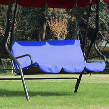 Oumefar Cuscino per Altalena a 3 posti Coprisedile per Altalena Leggero Impermeabile per Cortile per Patio(Dark Blue (Supplier Specification: Blue))