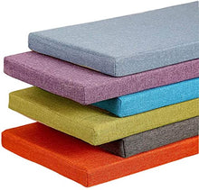 Waigg Kii - Cuscino per panca da giardino da 3/5 cm, per interni ed esterni, 2 cuscini per panca da 3 posti, 100/120 cm, per sala da pranzo (blu scuro, 100 x 30 x 5 cm)