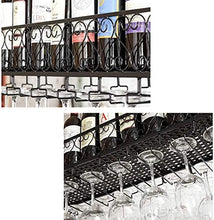 Leifeng Tower Classico Wine Rack Materiale Ferro battuto, Hanging Wine Rack Capovolto Calice Rack Creativa Hanging Cup Holder Home Kitchen Wine Rack (Color : Black)