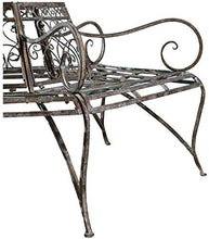 Biscottini Panchina ad Albero in Ferro battuto Finitura ruggine Anticata L153xPR153xH86 cm