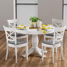 Detex Set 4X Cuscini per Sedia da Interno Esterno Sedie da Giardino Cucina Cuscino Coprisedia Grigio