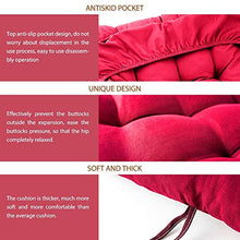 Cuscino per Panca per Esterni, Cuscino per Panca da Giardino Confortevole E Traspirante in Cotone Perlato, Cuscino per Sedia A Dondolo per Mobili da Giardino 40X110cm Vino Rosso