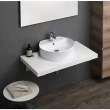 LAVABO D' APPOGGIO OVALE IN CERAMICA PROFONDO 44 CM