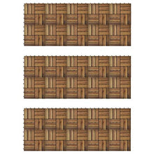 GOTOTOP Set di 30 piastrelle in legno di acacia per esterni, 30 x 30 x 2,4 cm, antiscivolo per terrazza, giardino, balcone