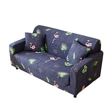 Copridivano Elasticizzato 1/2/3/4 posti, Fodera per Divano Antiscivolo con Elastico, Stampa Floreale(Flamingo, Copridivano 1 Posto 35-51In)