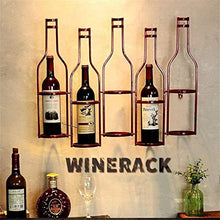 DJSMjbj Scaffali Galleggiante Retro Style Industriale di Arte di Ferro Wine Rack Wall Hanging Bar caffè a Tema Western Restaurant Ripiani Decke