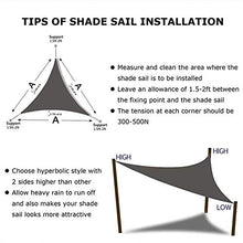 YCDZ Shade Sails Triangolo, Tende Impermeabili, 98% Impermeabile E Protezione UV Tende, per Giardini, Terrazze, Corde, Balcone Tettoie, Sun Shades (Rosa Rossa,3 x 4 x 5m)