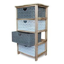 Il Gruppone Mobiletto multiuso per bagno, camera da letto e ingresso misura 43x32x76 cm con 4 cassetti mod Martin