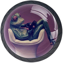 Fun Frog Pomelli per Porta Set di 4 Pomelli per Mobili Manopole per Cassetti Cucina Armadio Vetro