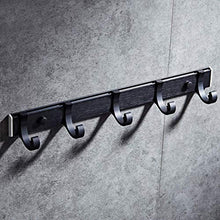DXMRWJ Appendiabiti da Bagno Appendiabiti da Parete in Alluminio da Parete Appendiabiti da Bagno Cinque Appendiabiti da Bagno Ciondolo Hardware da Bagno Nero