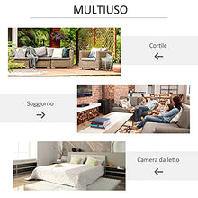 homcom Paravento a 3 Pannelli Pieghevole, Frangivista Divisorio per Ambienti in Metallo e Poliestere 253x50x182cm Beige