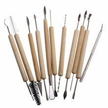 SaySure - 11Pcs Clay Pottery Carving Sculpturing Modeling Wooden