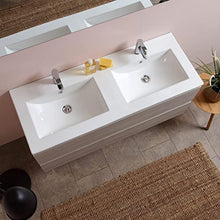 Kiamami Valentina MOBILE BAGNO 120 CM CON DUE CASSETTI E DOPPIO LAVABO | BERLIN