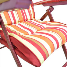 Sedia a sdraio imbottita 64x30x98 cm - Colore Rosso, Blu