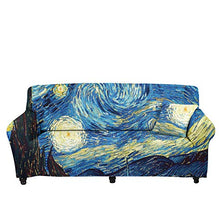 Hugs IDEA Starry Night By Vincent Van Gogh - Copridivano super elasticizzato, tessuto jacquard spandex con fondo elastico per cani, gatti, bambini, lavabile per 3 cuscini divano