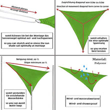 DOILE Tenda A Vela Triangolare Estate Esterna Impermeabile Protezione Solare E Protezione UV Tenda da Esterno per Esterni Corda da Portare (2 * 2 * 2CM,Cachi)