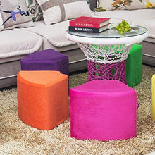 DIEDZ Sgabello per Scarpe Sgabello in Tessuto Creative Sofa Bench Sgabello in Legno massello colorato (41x33x27cm) (Colore: Arancione)