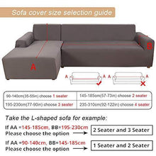 Jodimitty Copridivano con Penisola Elasticizzato Fodera Copridivano Chaise Longue Antiscivolo Antimacchia Sofa Cover Componibile in Poliestere a Forma di L - Arredi Casa