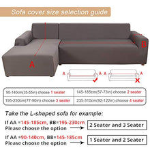 Lifemaison Copridivano con Penisola Elasticizzato Chaise Longue Sofa Cover Forma di L Fodera per Divano Elastico Copridivano Poliestere è Composto da 2PCS