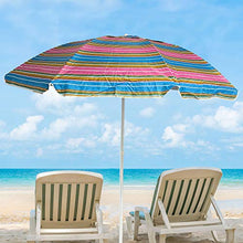 Ombrellone da Spiaggia, Giardino Ø 220 cm - Antivento con Custodia - Tessuto protezione dai raggi uvA-uvB