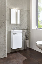 Homexperts GIZO Set per la Vasca degli Ospiti, Materiale a Base di Legno, Bianco Lucido, 41 x 25 x 128 cm