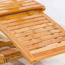 Iyom Sedia Zero Gravity, Chaise Longue, Sedia a Dondolo Pieghevole in Legno Balcone Sedia con Schienale Regolabile in bambù con poggiatesta e Massaggio ai Piedi Lettini Prendisole per Esterni Sedia