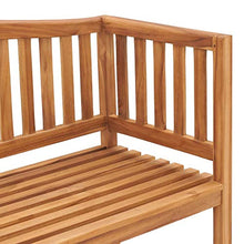 E E-NICES Panchina da Giardino 120 cm in Legno Massello di Teak