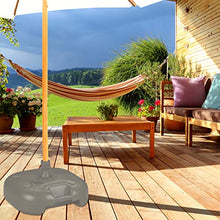 Relaxdays Base per Ombrellone, da Riempire con Acqua o Sabbia, per Aste D: 25-32mm, Supporto in Plastica,43x43 cm,Grigio
