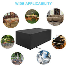 æ— Copertura per mobili da giardino, tessuto Oxford 210D, copertura per mobili da giardino, resistente impermeabile, anti-UV, antivento, colore: nero