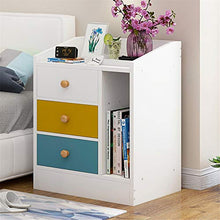 Comodino Comodino 3 cassetti Camera Bagagli Governi unità con libreria Rivista Ripiani in Legno Comodino per Camera da Letto, Soggiorno (Color : A, Size : 43x30x60cm)