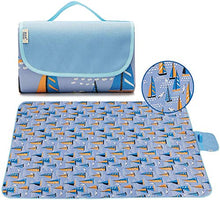 STKASE® Coperta Telo Picnic Impermeabile Coperta da Picnic, Coperta Picnic Impermeabile Pieghevole con Manico Portatile, con 3 Strati di Pile, Cotone e PEVA,145 * 80CM