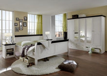 Steens 31700100213 Monaco - Comodino 62 x 56 x 46,5 cm, colore: Bianco/Marrone scuro