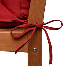 Beautissu Cuscino con Schienale Flair BR 120x100x10cm per panchine - Cuscino Lungo e Imbottito con spalliera - Rosso