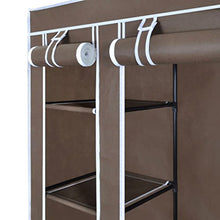 FZYHFA - Armadio guardaroba in tessuto, 45 x 150 x 176 cm, colore: Marrone