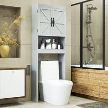 SRIWATANA - Armadietto portaoggetti per bagno, con ripiano regolabile, 2 ante, colore: grigio